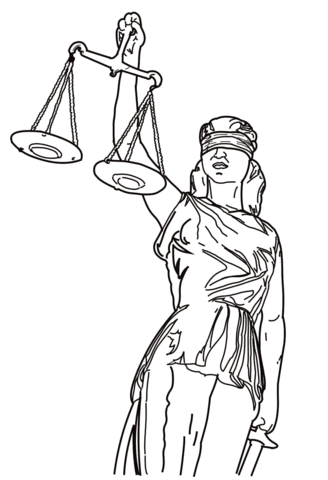 Figure Of Justice Coloring Page